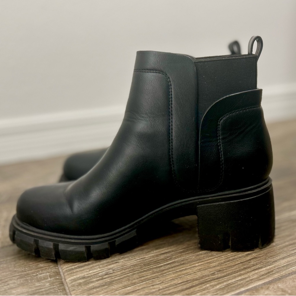 Black Chunky Ankle Booties